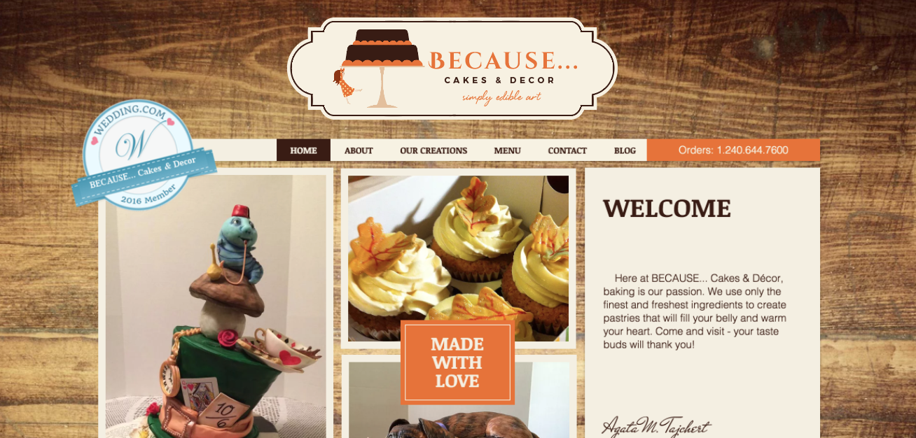 Logo Design by wonderland for BECAUSE... Cakes & Decor | Design #12808443