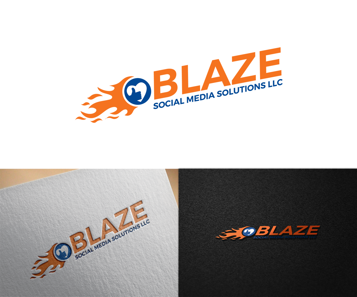 Diseño de Logo por kenjie0476 para BLAZE Social Media Solutions LLC | Diseño #12395359