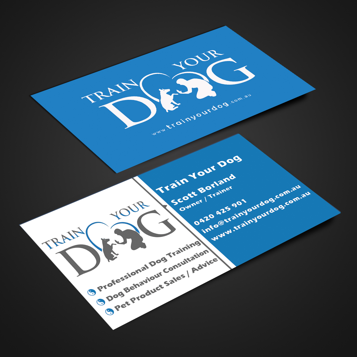 Business Card Design by Harshan for Train Your Dog | Design #2452599