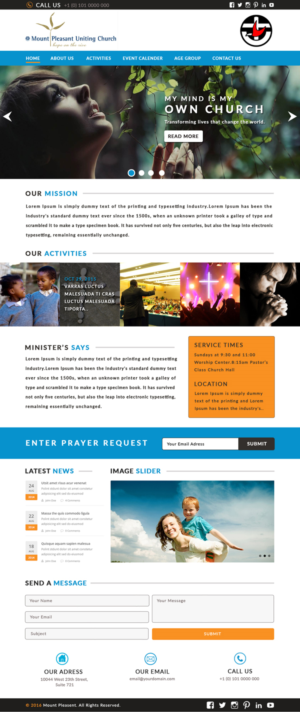 Website for Mount Pleasant Uniting Church | Diseño Web por bdesigner9
