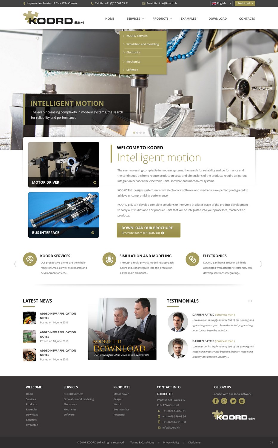 Web Design by pb for Koord Sàrl | Design #12402937