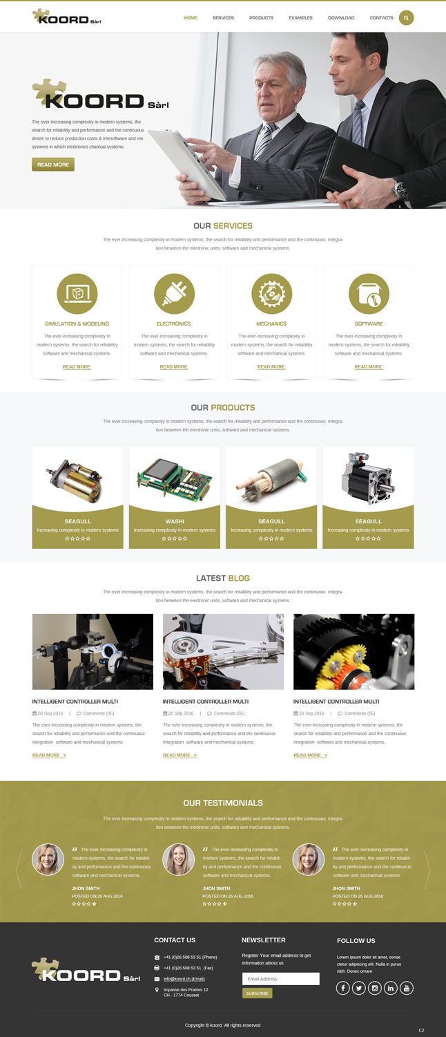 Web Design by pb for Koord Sàrl | Design #12402943