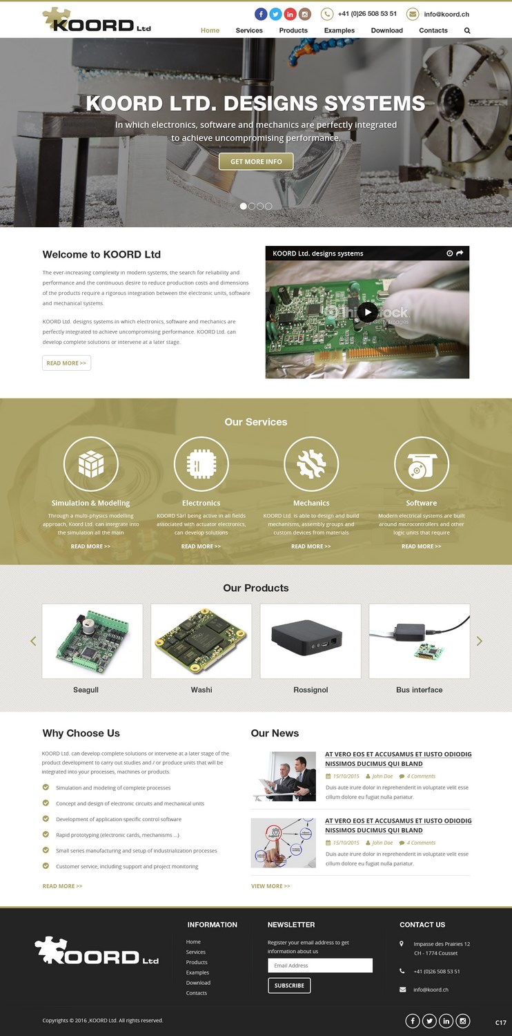 Web Design by pb for Koord Sàrl | Design #12402944