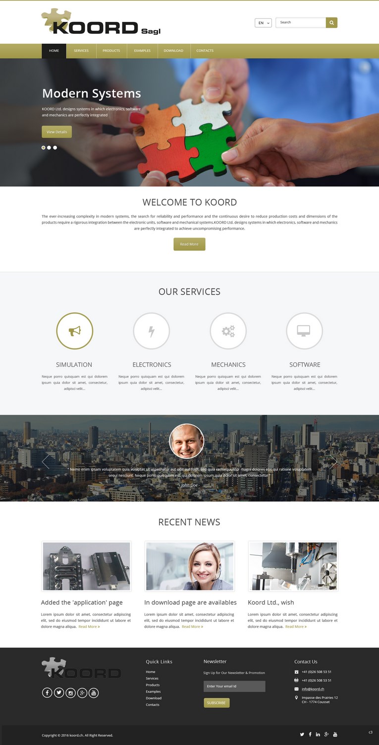 Web Design by pb for Koord Sàrl | Design #12413508