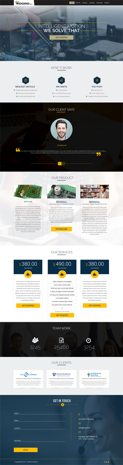 Web Design by Kingdom Vision for Koord Sàrl | Design #12401316