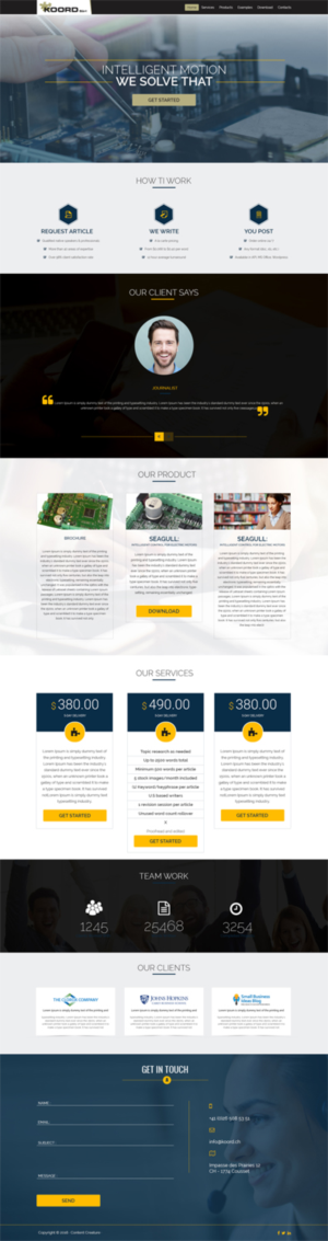 Web Design by Kingdom Vision for Koord Sàrl | Design: #12401316