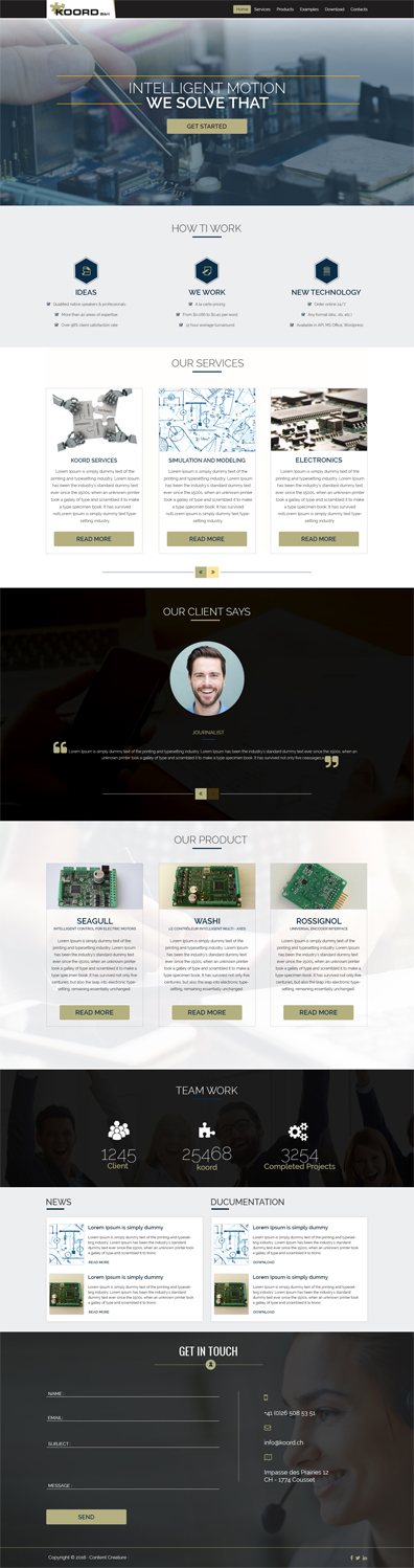 Web Design by Kingdom Vision for Koord Sàrl | Design #12407777