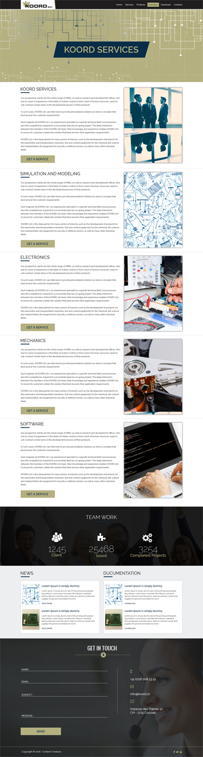 Web Design by Kingdom Vision for Koord Sàrl | Design #12419844