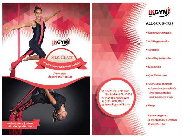 Flyer-Design von Brigitte Melissa B für IKgym  | Design #12403055