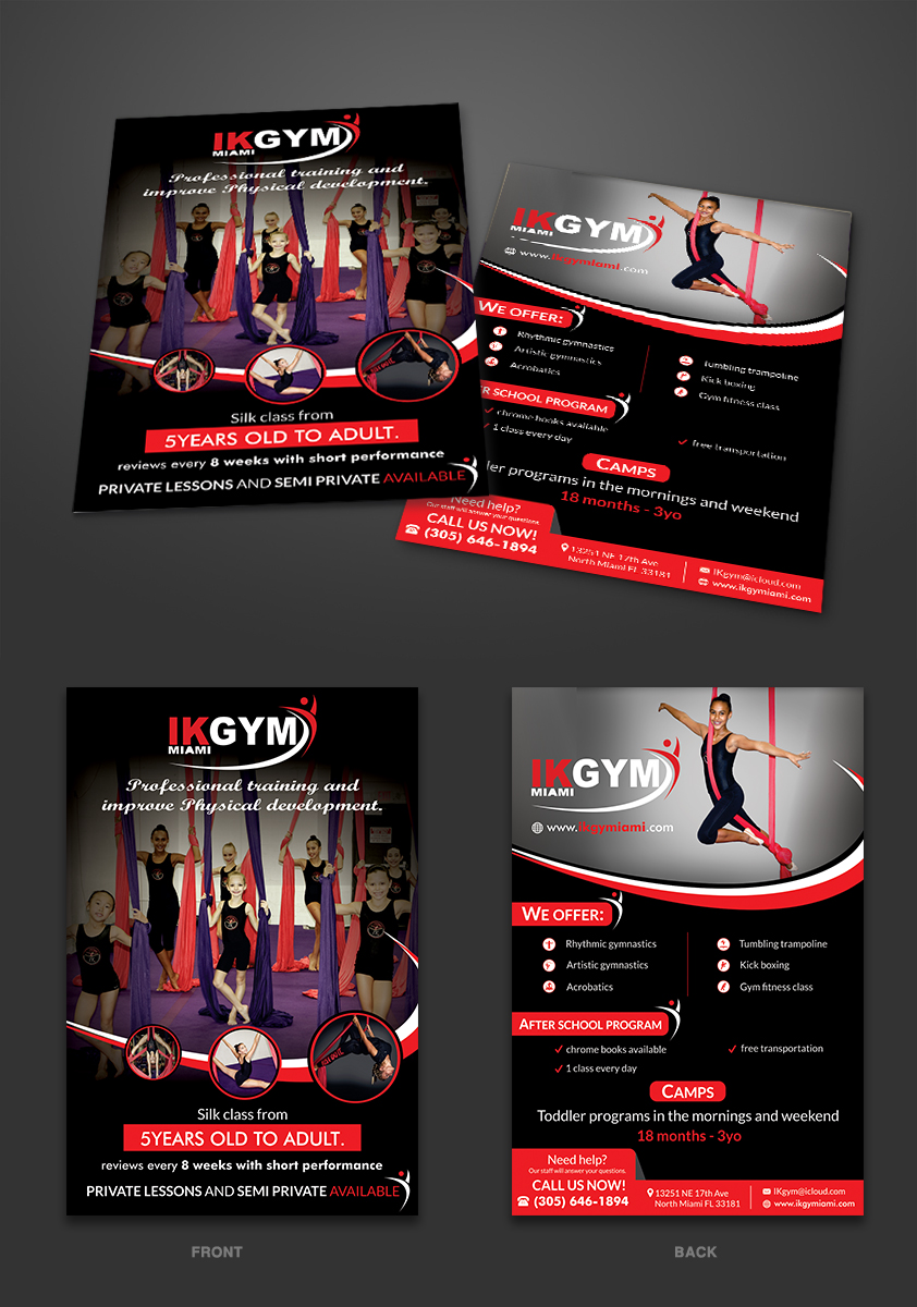Diseño de Flyer por ecorokerz para IKgym  | Diseño #12397251