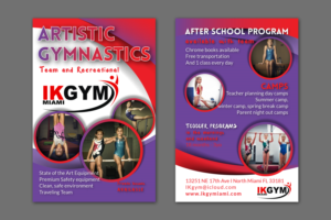 4x6 flyer Artistic Gymnastic Gym | Diseño de Flyer por karolin