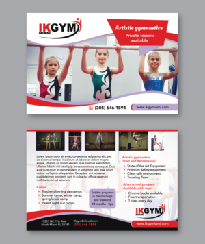 4x6 flyer Artistic Gymnastic Gym | Flyer Design by Achiver