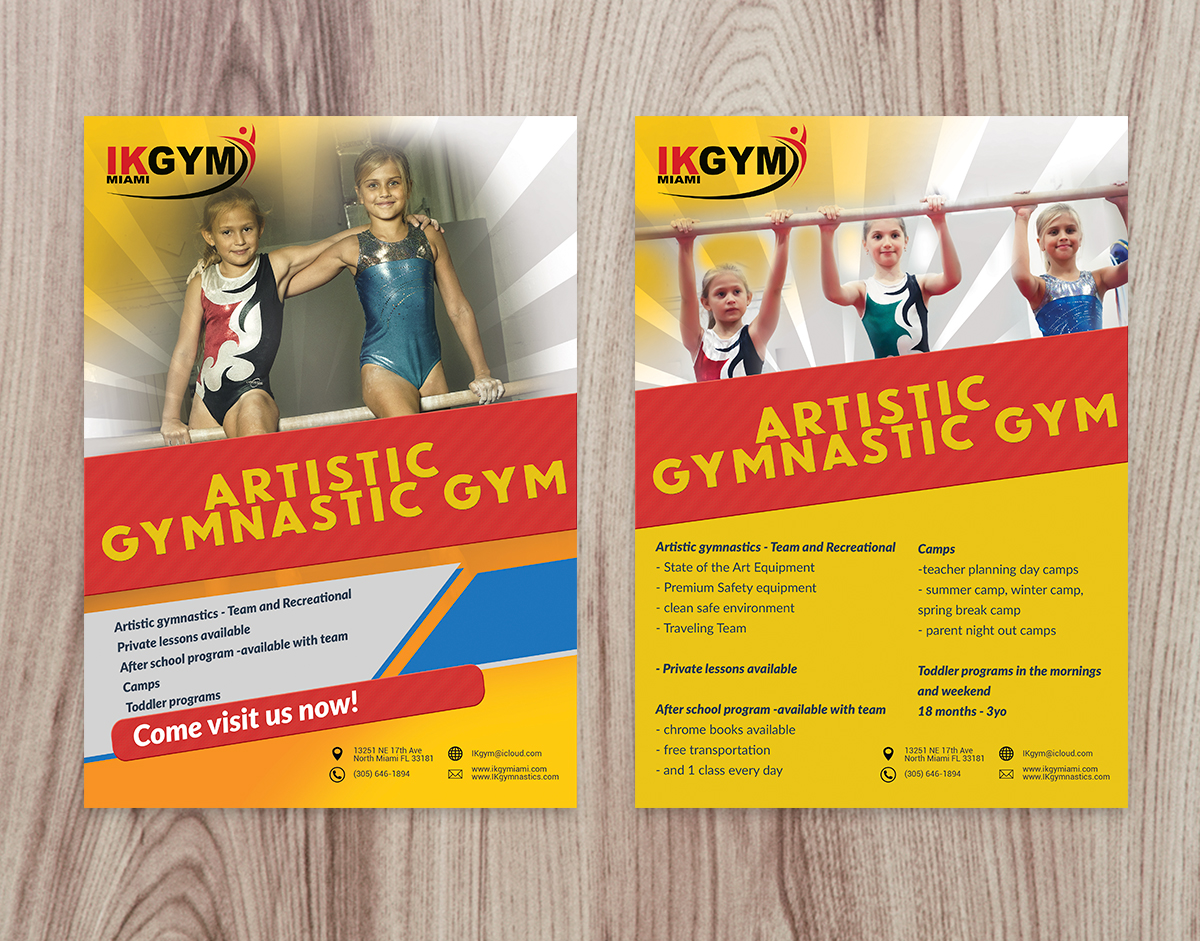 Diseño de Flyer por isabel paoli para IKgym  | Diseño #12391529