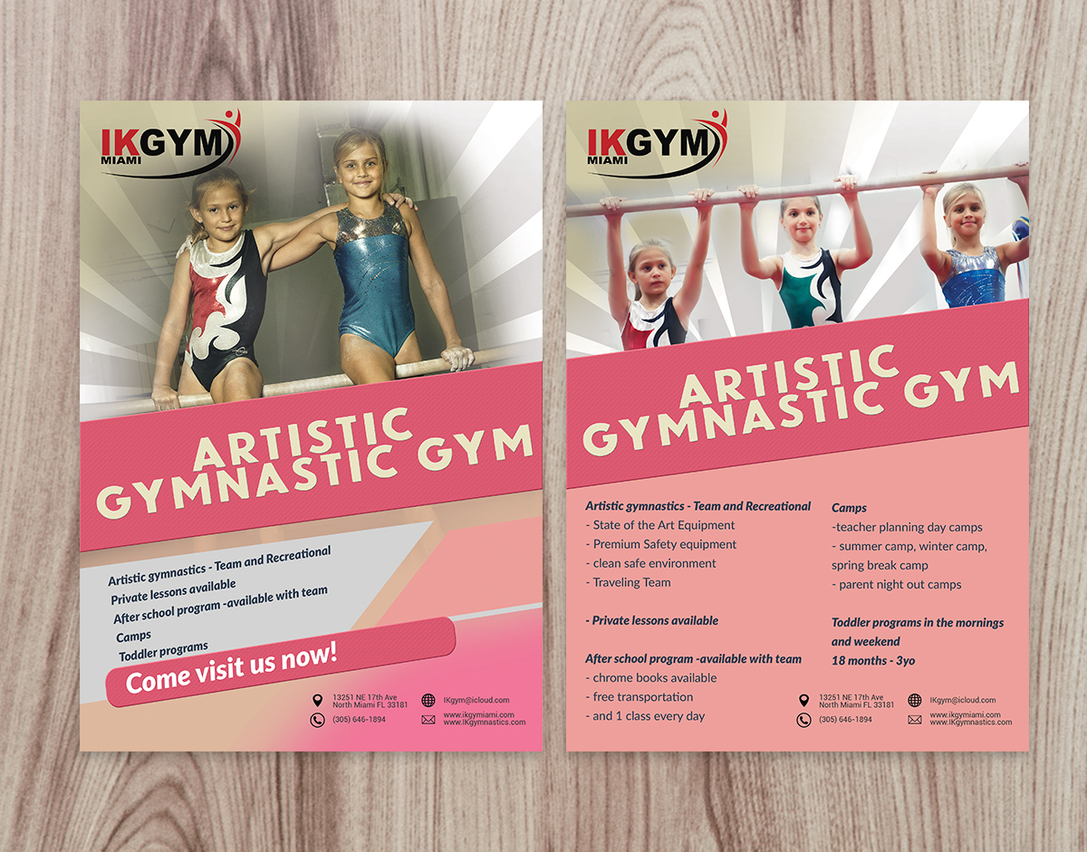 Flyer Design by isabel paoli for IKgym  | Design #12393753