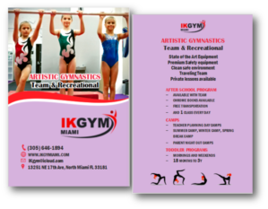 4x6 flyer Artistic Gymnastic Gym | Diseño de Flyer por citygirl17