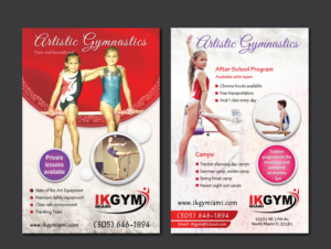 4x6 flyer Artistic Gymnastic Gym | Flyer Design by meet007