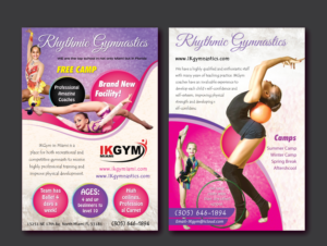 4x6 2 sided Rhythmic Gymnastics flier | Flyer Design by meet007