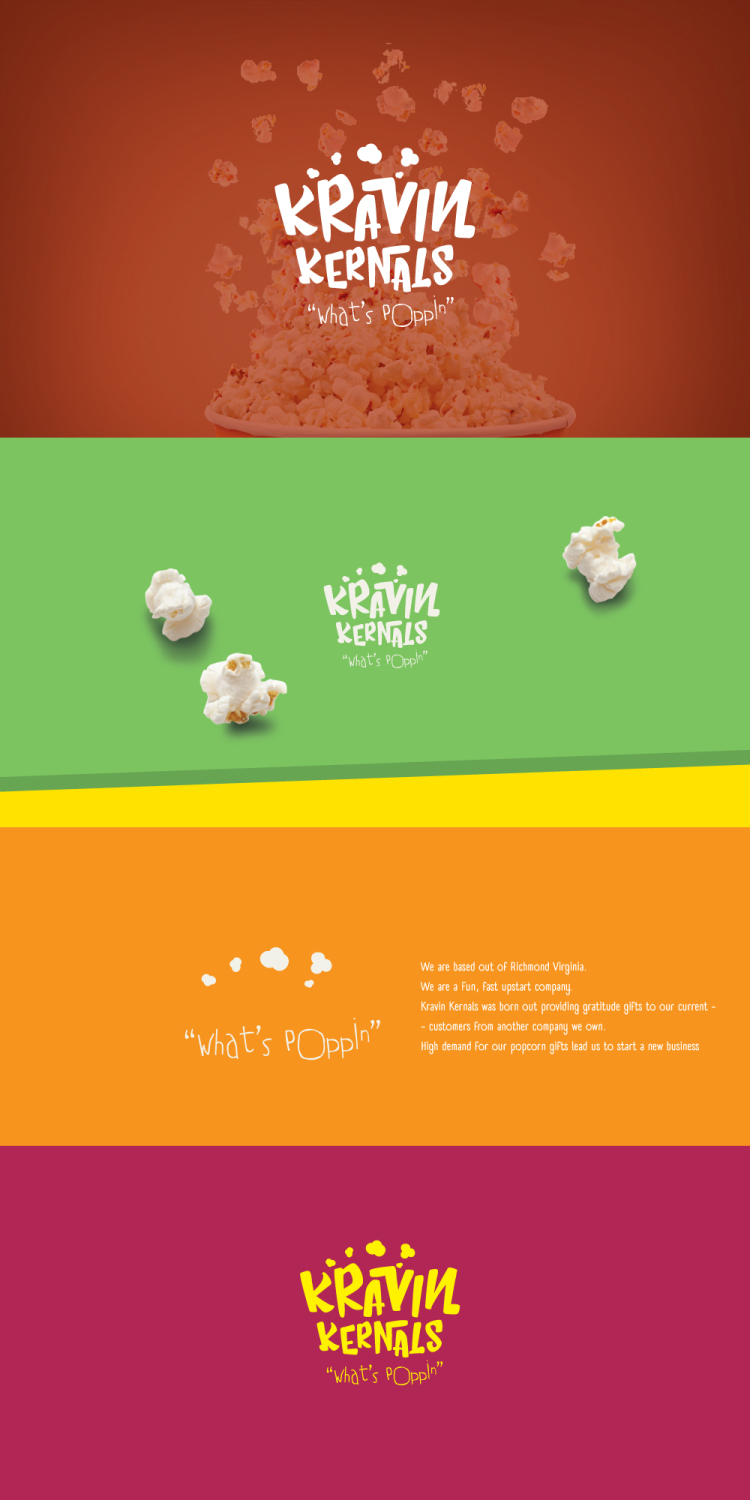 Logo Design by Hartawan® for Kravin Kernals Gourmet popcorn  | Design #12386974