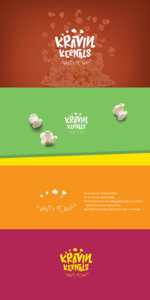 Logo Design by Hartawan® for Kravin Kernals Gourmet popcorn  | Design: #12386974