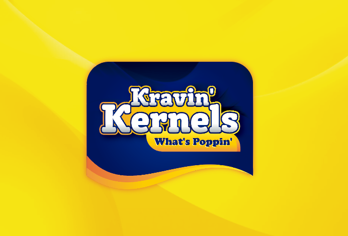Logo Design by Carlos Alba D. for Kravin Kernals Gourmet popcorn  | Design #12393558