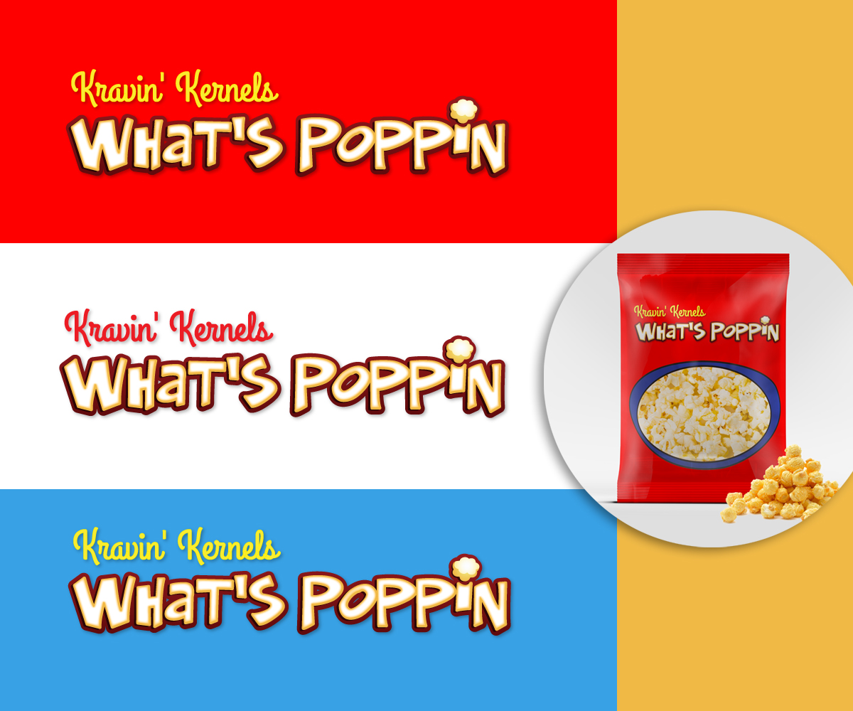 Logo Design by Texel for Kravin Kernals Gourmet popcorn  | Design #12394486