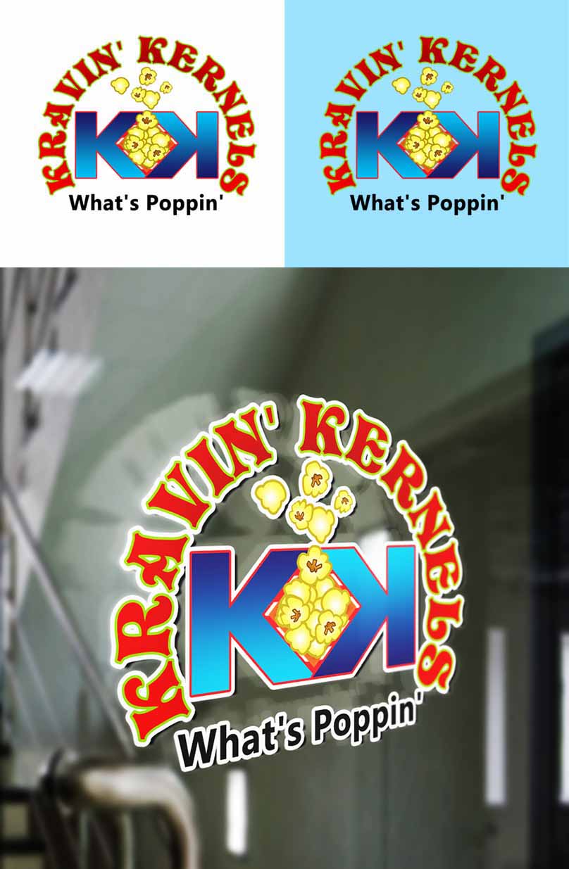 Logo Design by ARtKISTA for Kravin Kernals Gourmet popcorn  | Design #12416617