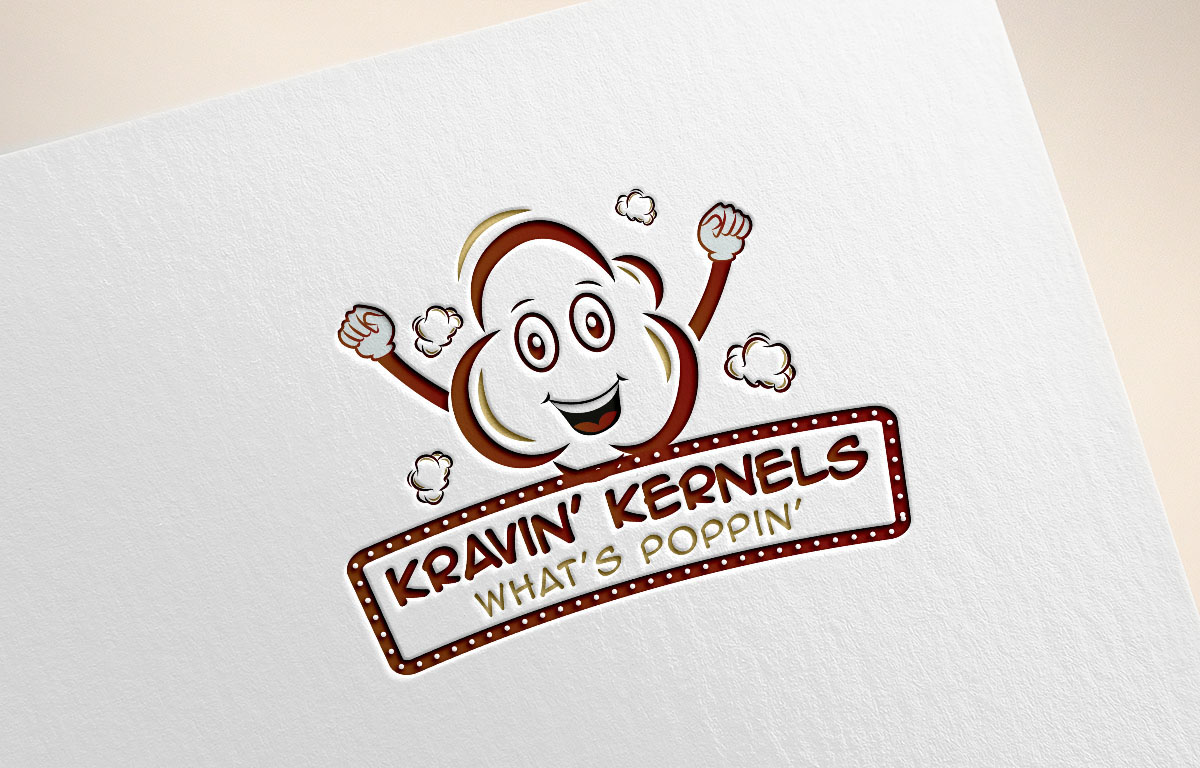 Logo Design by Turn Digital for Kravin Kernals Gourmet popcorn  | Design #12401281