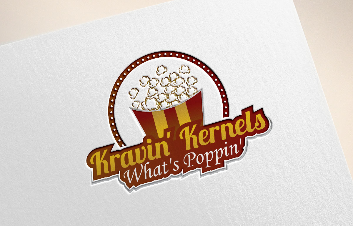 Logo Design by Turn Digital for Kravin Kernals Gourmet popcorn  | Design #12401283