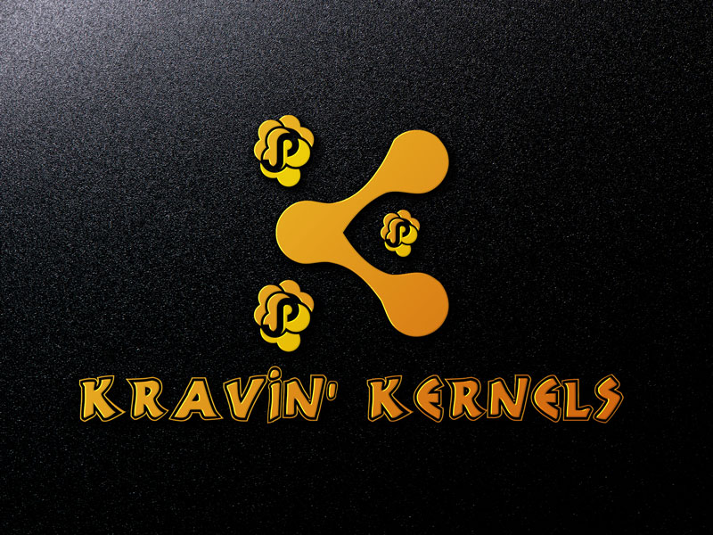 Logo Design by H M SUMON for Kravin Kernals Gourmet popcorn  | Design #12392600