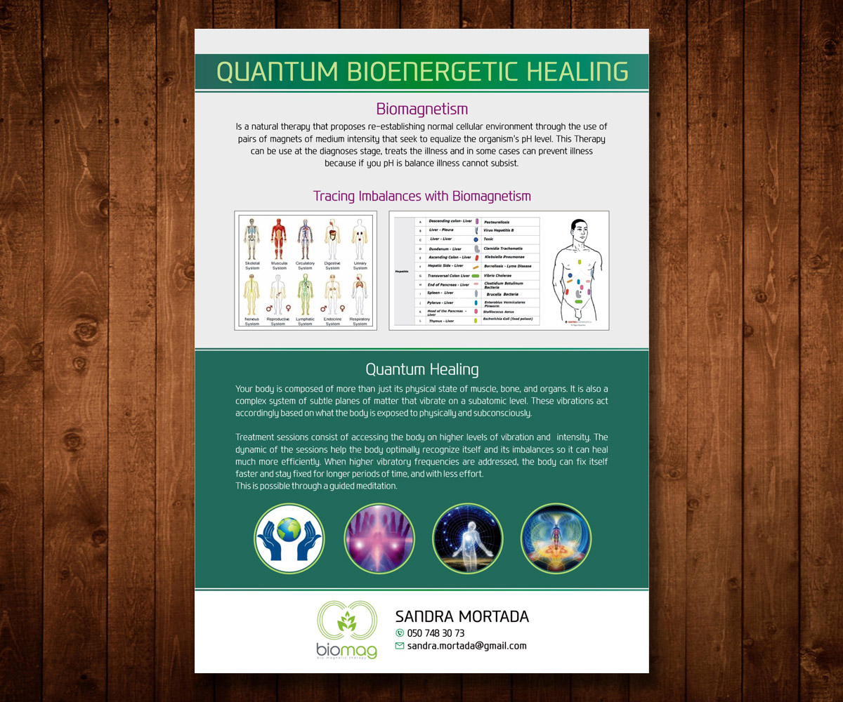 Diseño de Flyer por Designers Hub para Quantum Bionergetic Healing | Diseño #12403458