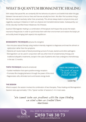 Diseño de Flyer por Brian Ellis para Quantum Bionergetic Healing | Diseño: #12485697