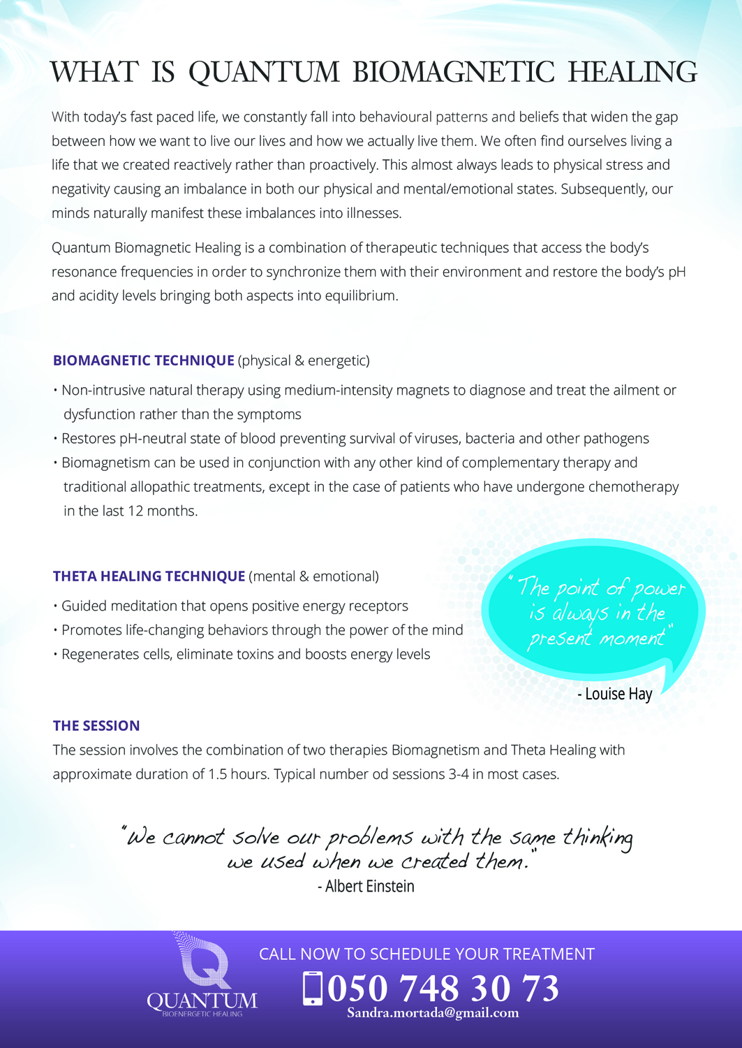 Diseño de Flyer por Brian Ellis para Quantum Bionergetic Healing | Diseño #12488950