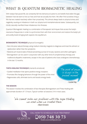 Diseño de Flyer por Brian Ellis para Quantum Bionergetic Healing | Diseño: #12488950