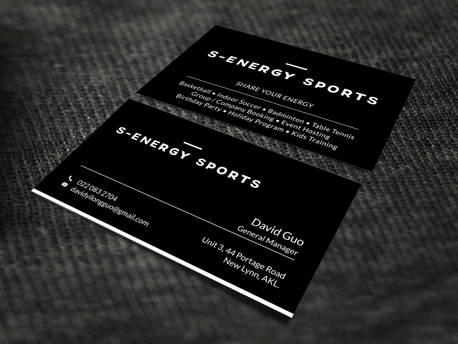 Business Card Design by SKYdesign for S-energy Sports | Design #12424035