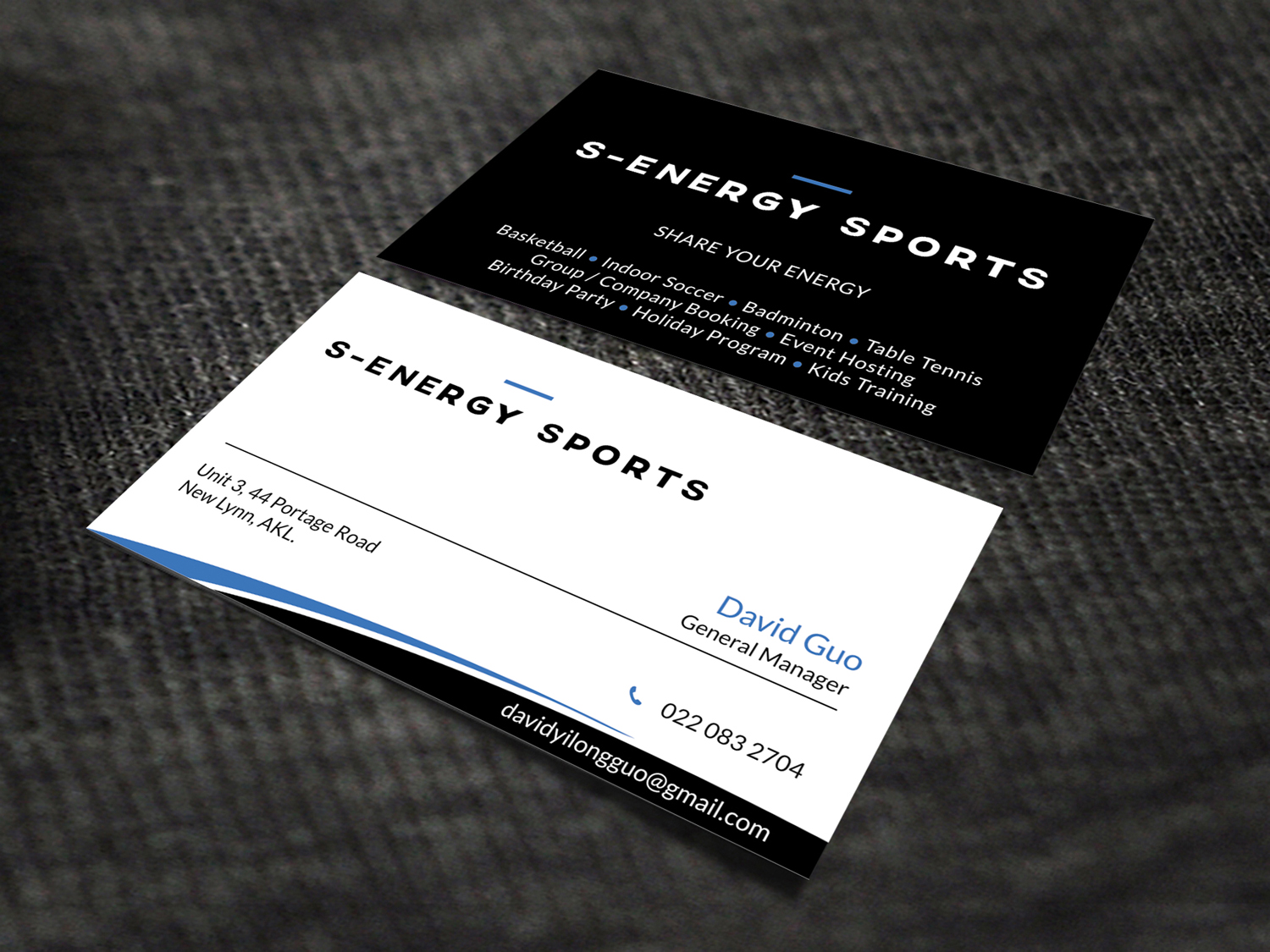 Business Card Design by SKYdesign for S-energy Sports | Design #12424038