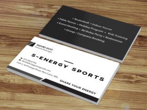 Business Card Design by Creations Box 2015 for S-energy Sports | Design: #12424410