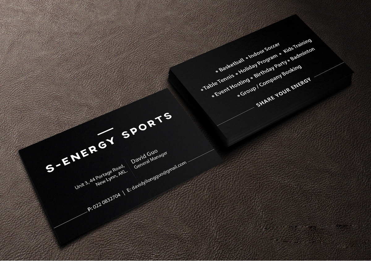 Business Card Design by Creations Box 2015 for S-energy Sports | Design #12424451
