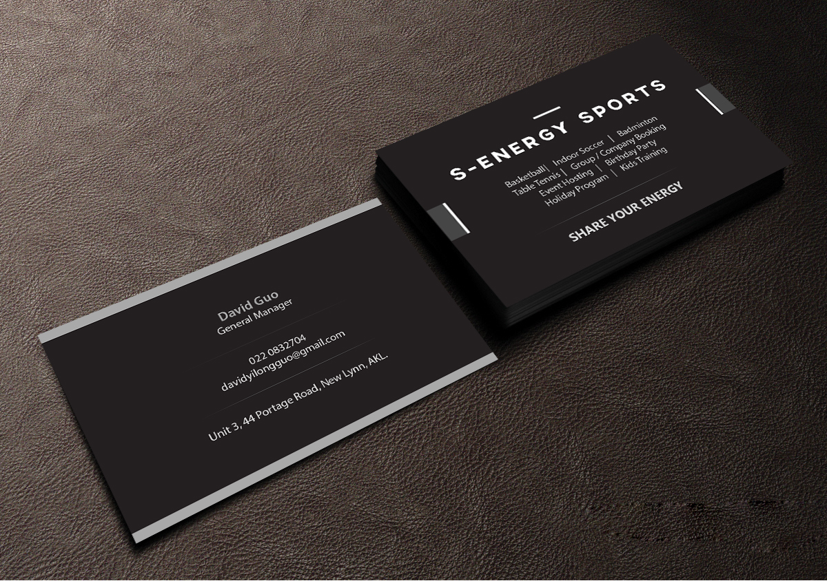 Business Card Design by Creations Box 2015 for S-energy Sports | Design #12424453