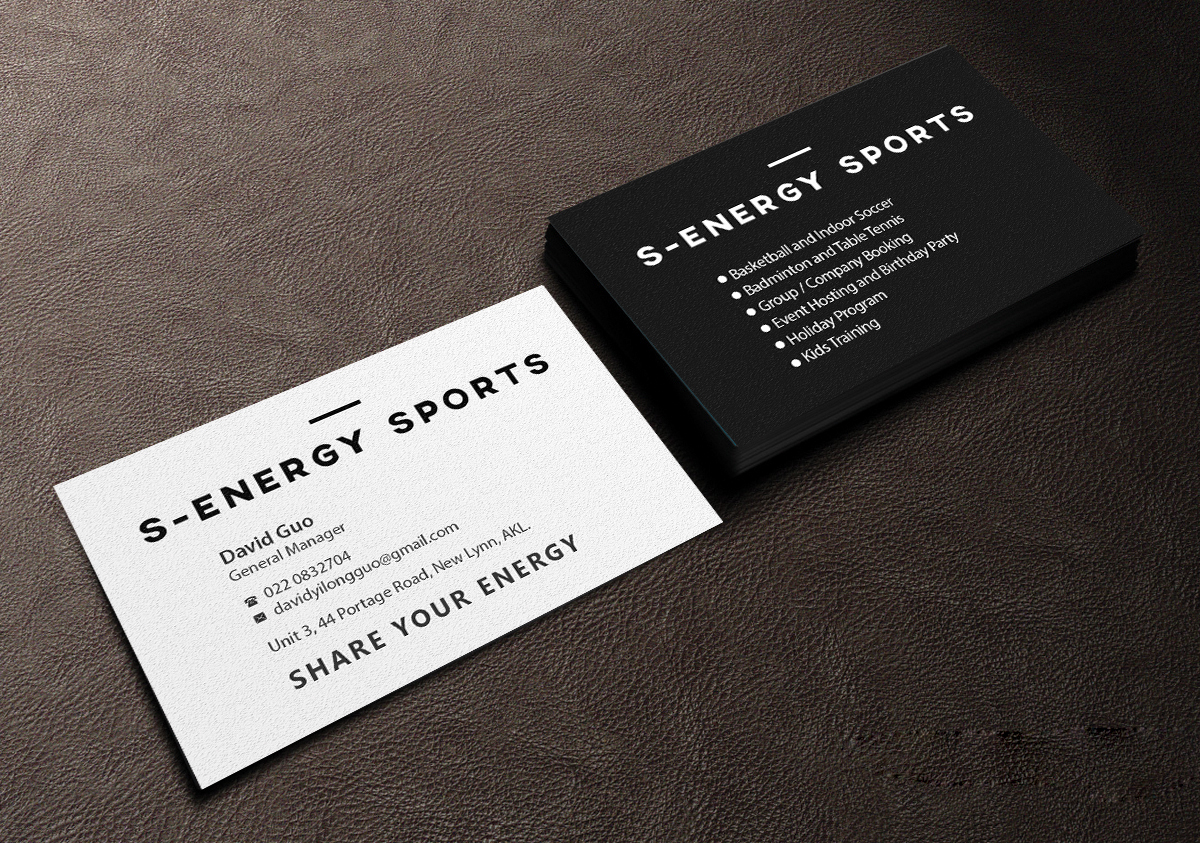Business Card Design by Creations Box 2015 for S-energy Sports | Design #12424457
