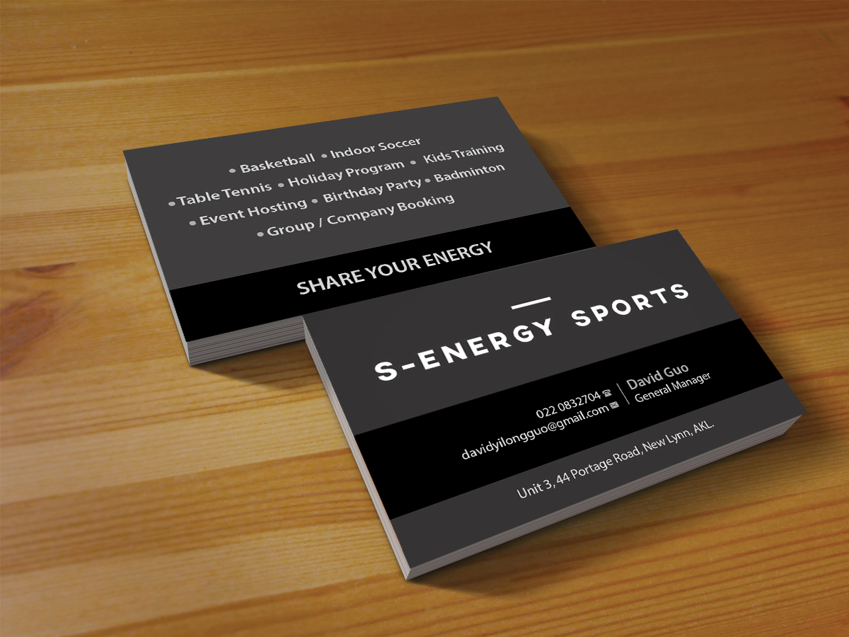 Business Card Design by Creations Box 2015 for S-energy Sports | Design #12424460