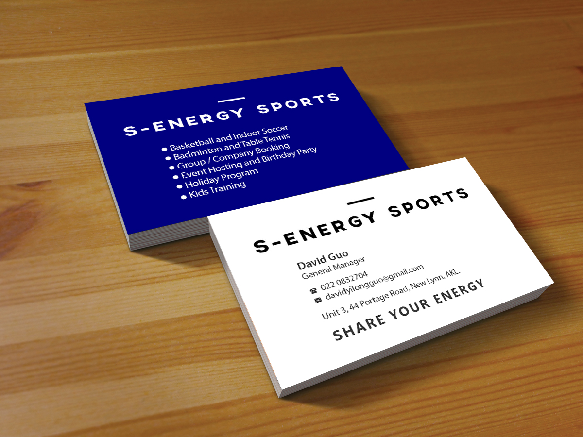 Business Card Design by Creations Box 2015 for S-energy Sports | Design #12424466