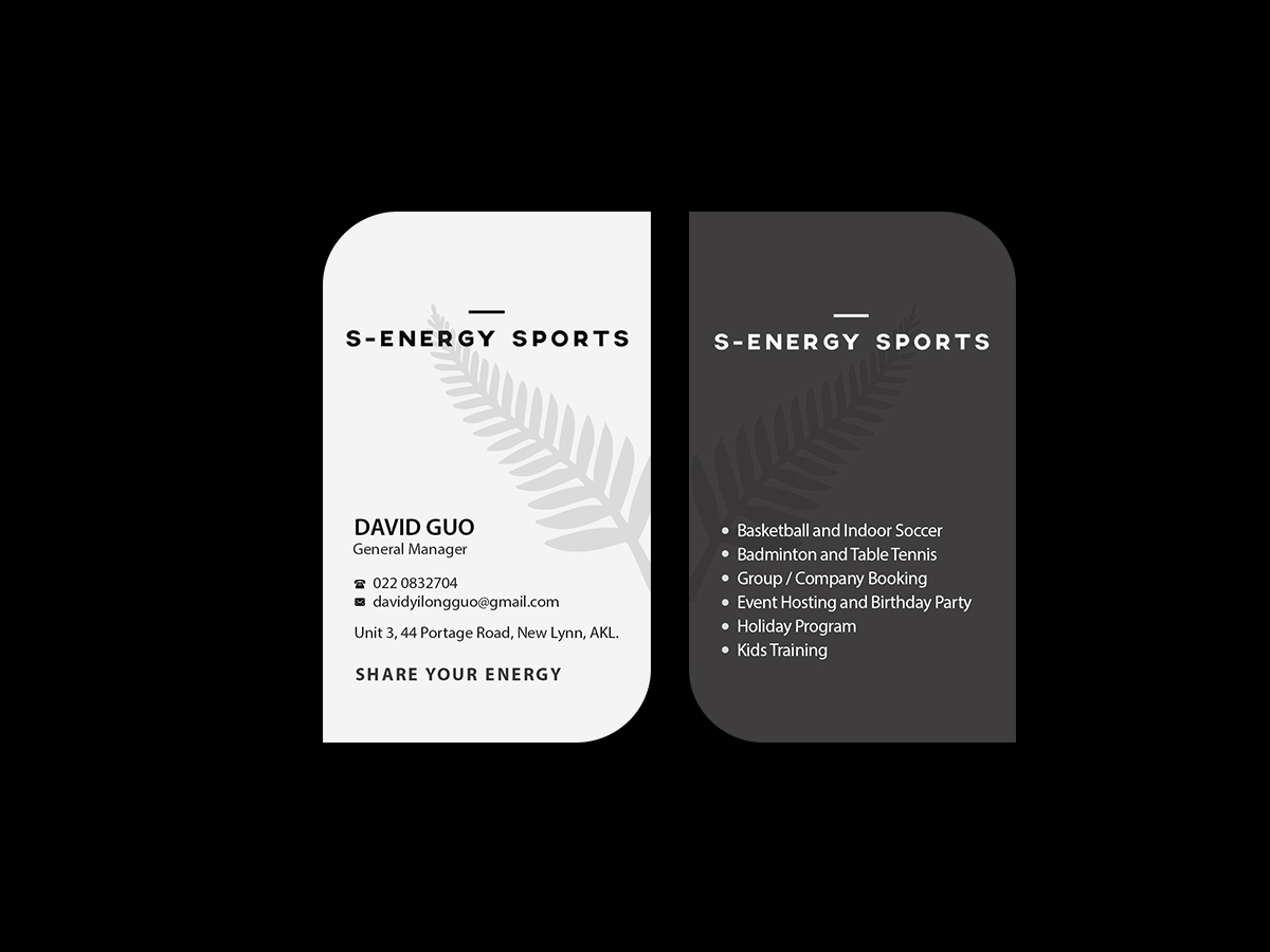Business Card Design by Creations Box 2015 for S-energy Sports | Design #12429581