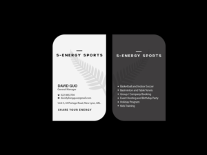 Business Card Design by Creations Box 2015 for S-energy Sports | Design: #12429581