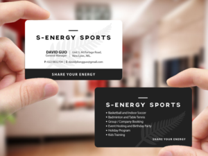Business Card Design by Creations Box 2015 for S-energy Sports | Design: #12429582