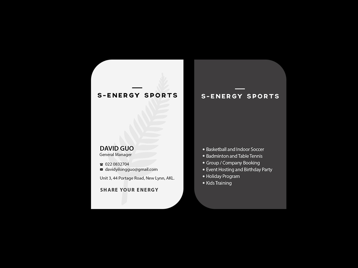Business Card Design by Creations Box 2015 for S-energy Sports | Design #12429583
