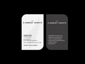 Business Card Design by Creations Box 2015 for S-energy Sports | Design: #12429583