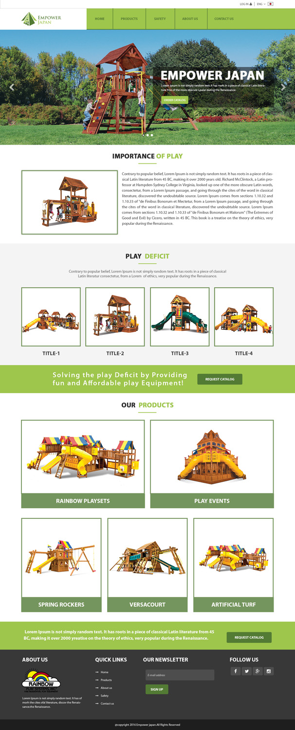 Web Design by pb for Playground of Hope | Design #12413595