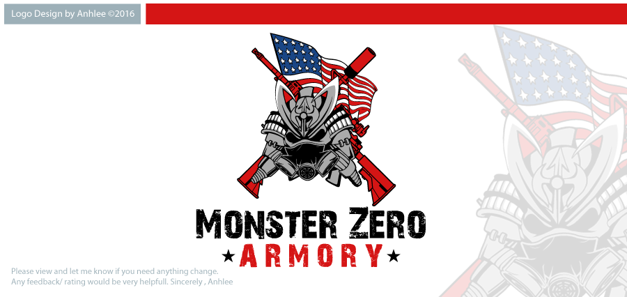 Logo Design by Anhlee for Monster Zero Armory  | Design #12451490