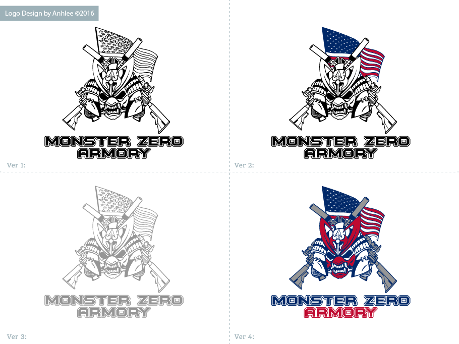 Logo Design by Anhlee for Monster Zero Armory  | Design #12474671