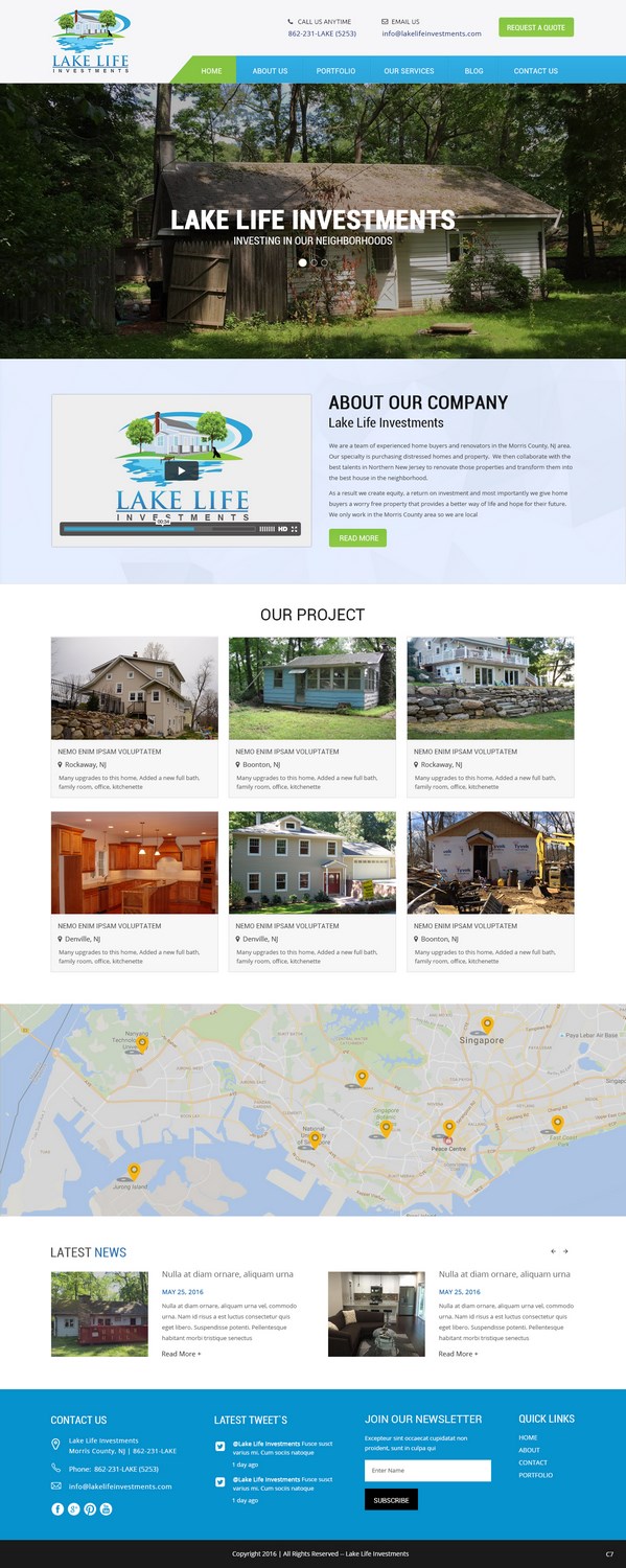 Web Design by pb for Lake Life Investments, LLC | Design #12424165